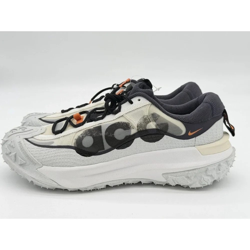 Size 10- Nike ACG Mountain Fly 2 Low Trail Hiking Shoes White Black DV7903-001